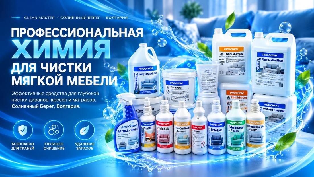 Профессиональные средства для ухода за мягкой мебелью — CLEAN MASTER
